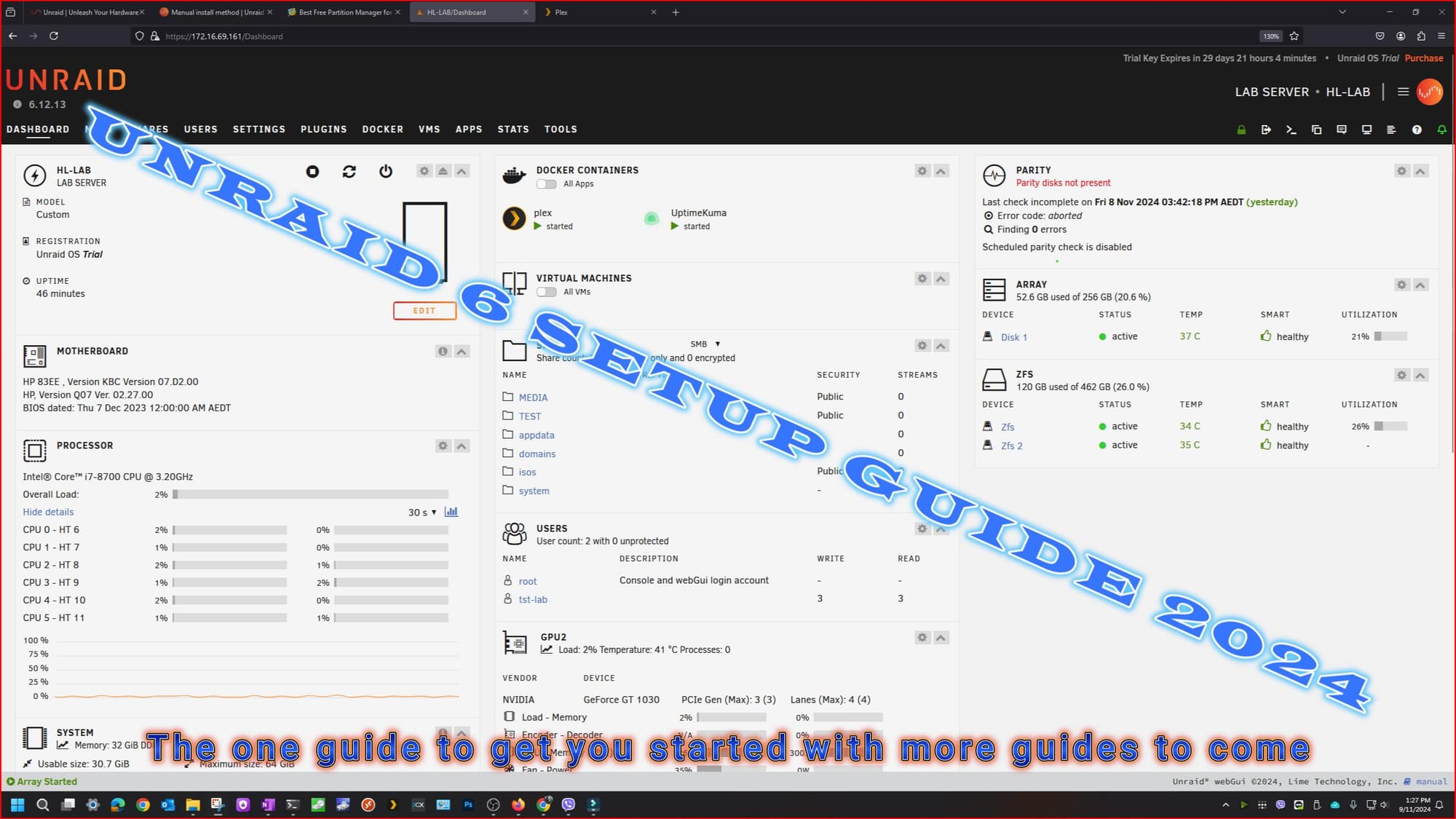 Getting started with UNRAID 6 in 2024. Be up and running in 5 Minutes and ready to start the Journey